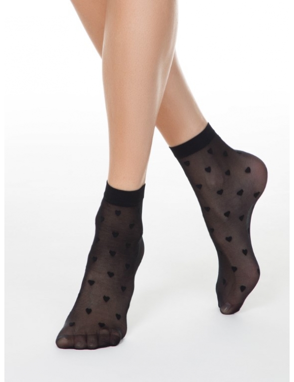 Fantasie pantysok met hartjes 